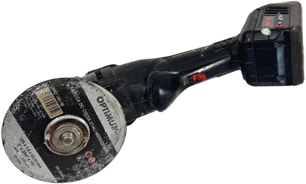 Akumulatorowa szlifierka kątowa WURTH AWS 18-125 P COMPACT + aku + ład