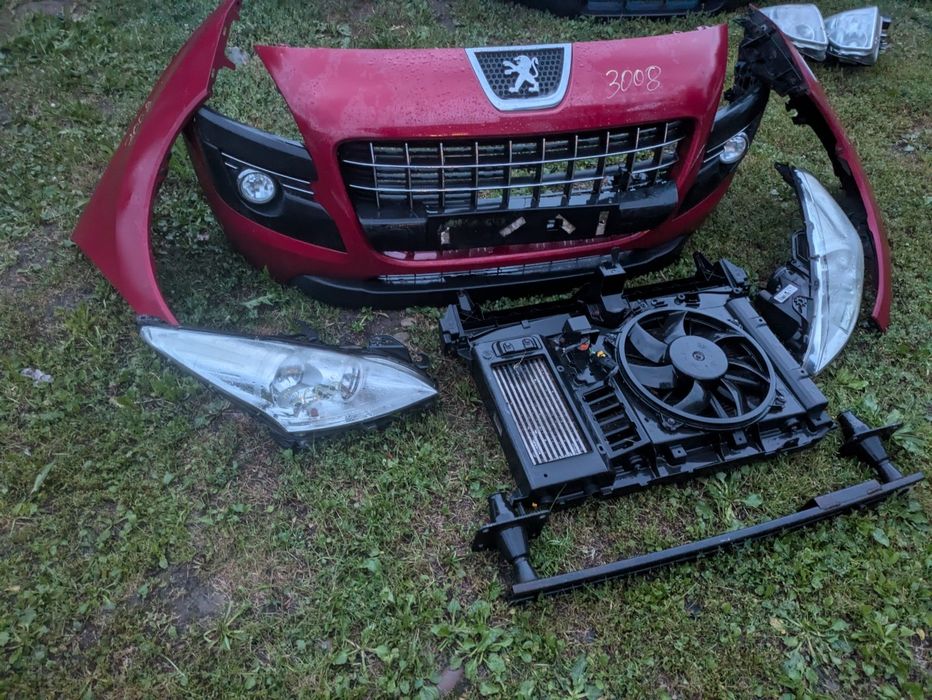 Бампер підсилювач фари телевізор радіатори крила комплект Peugeot 5008