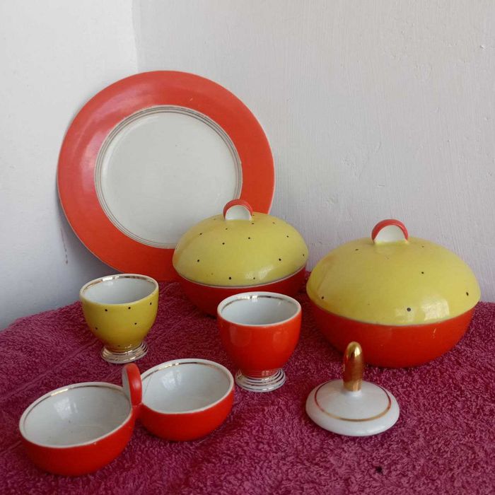 винтаж пашотница масленка  сервиз Завтрак довбиш