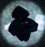 «Guess» Damska Czarna Bluza z Kapturem, Rozpinana Zip Hoodie / Roz: S