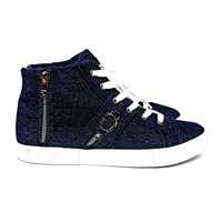 GUESS Damskie Denim Jeansowe Dzinsowe Trampki Sneakersy Botki Buty