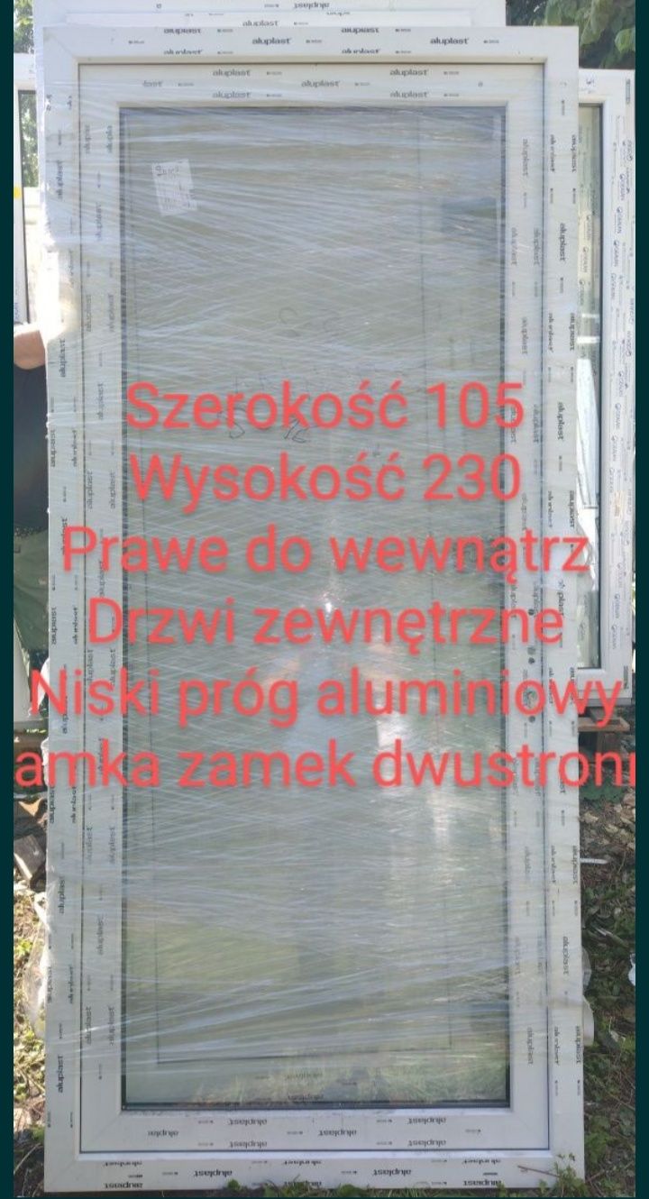 Drzwi zewnętrzne 98x238 Antracyt niski próg aluminiowy -40%