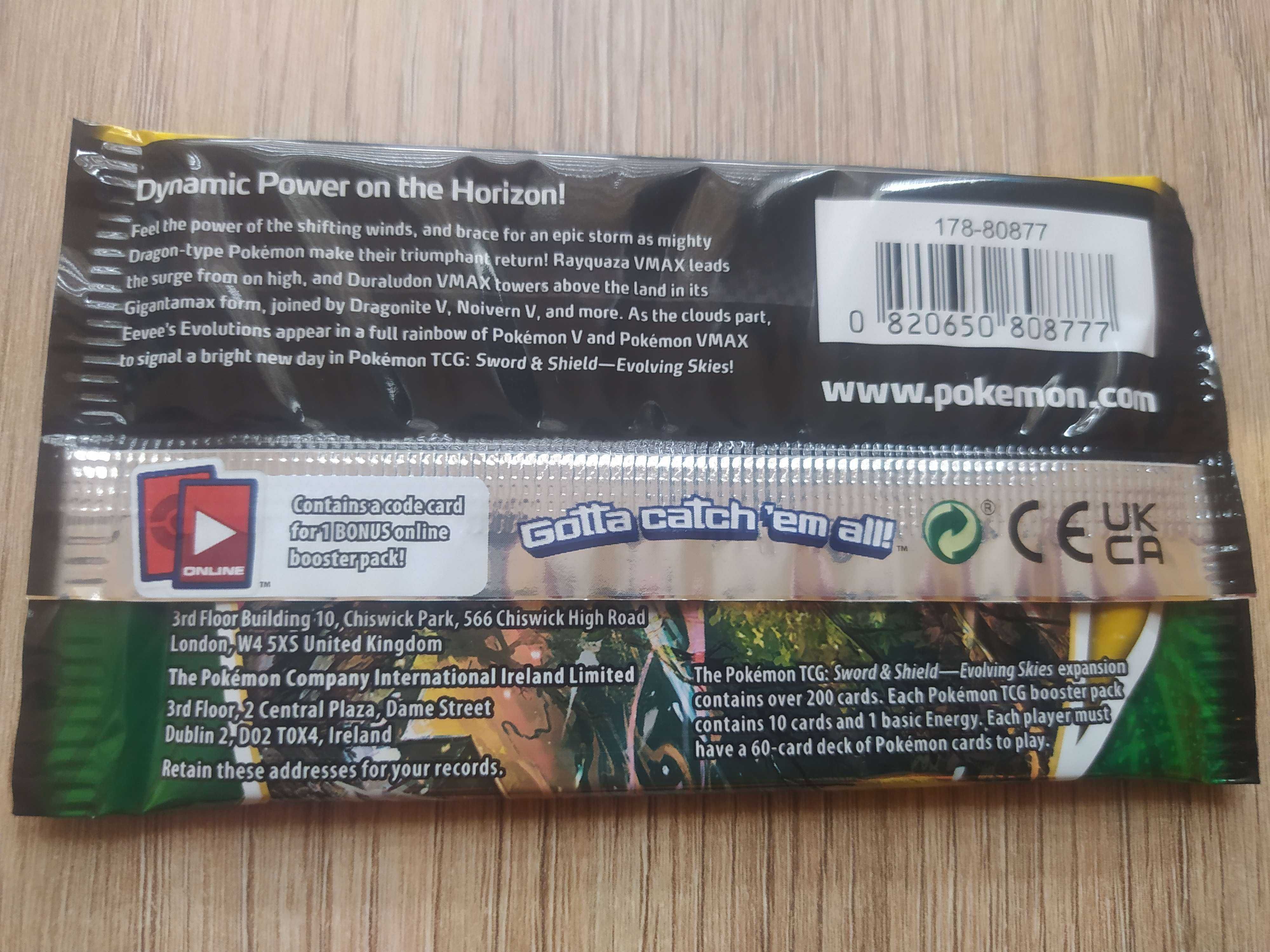Pokemon TGC - Evolving Skies booster pack x3