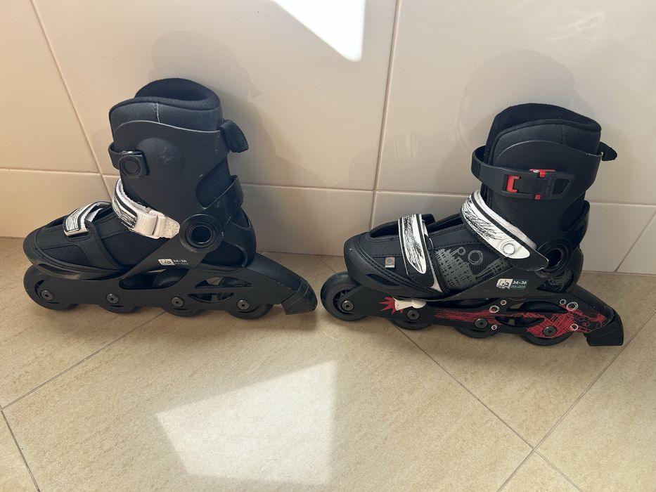 Patins com saco de trsndporte