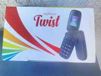 MyPhone Twist Czarny - Nowy, Telefon z Klapką, Dual SIM,