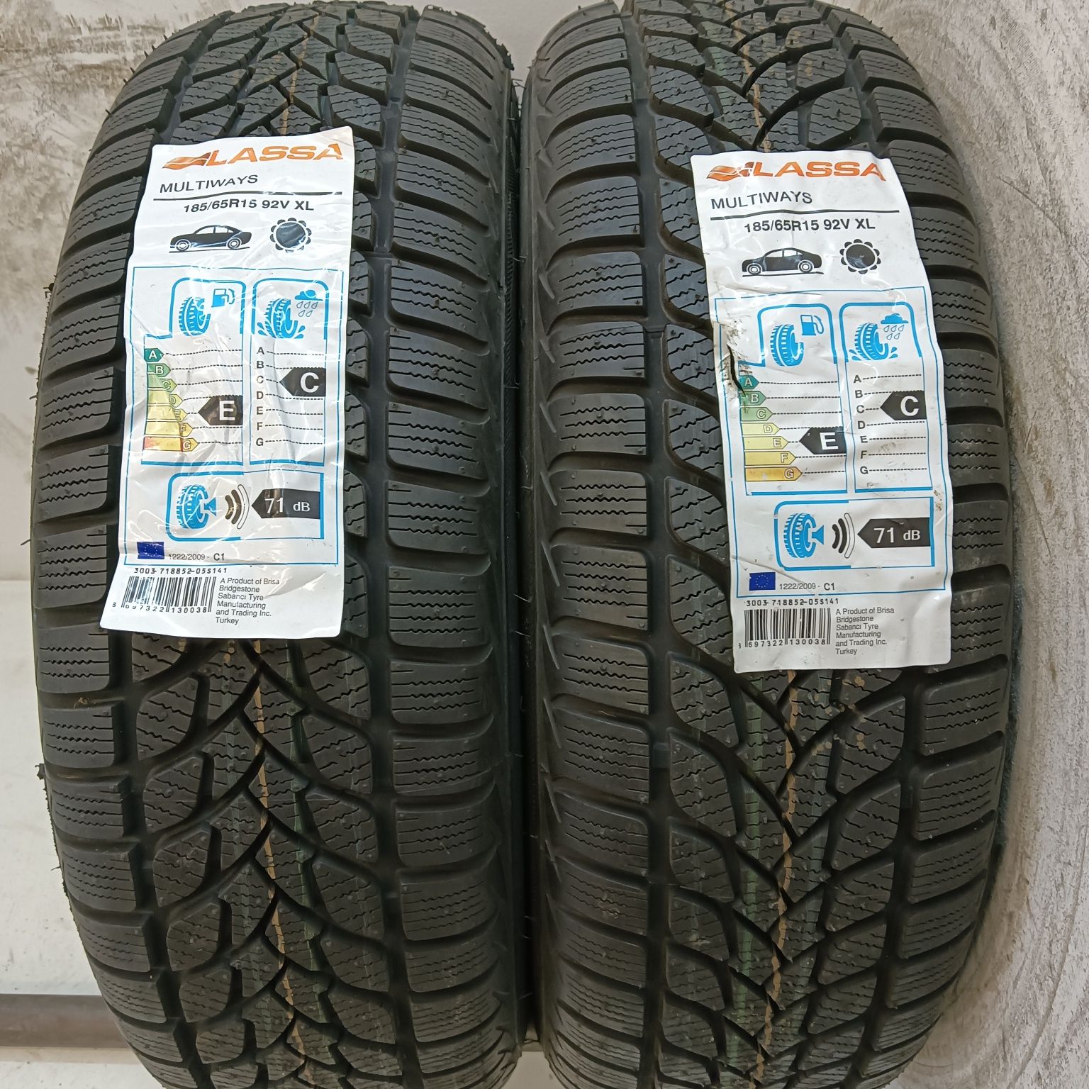 185/65/15 Lassa Multiways Wielosezonowe 2szt Nowe
