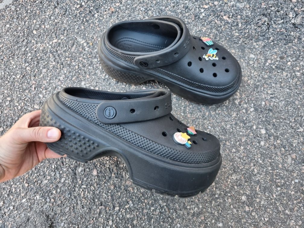 Crocs platform stomp Clog клоги сабо  кроксы w7 оригинал на 37-38р