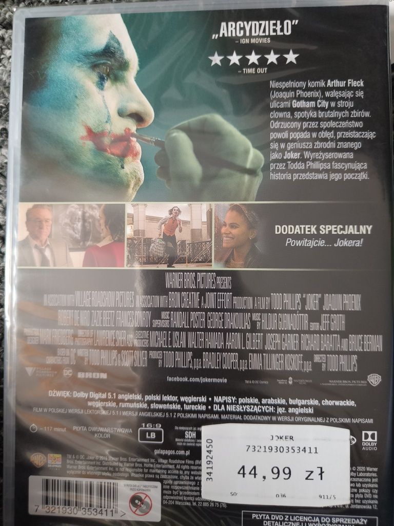 Joker film dvd nowy zafoliowany