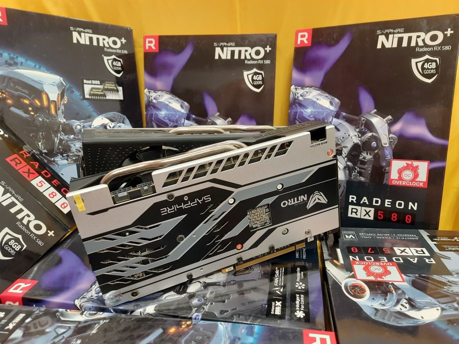 Видеокарта SAPPHIRE RX580 4GB NITRO+как новая и др.карты