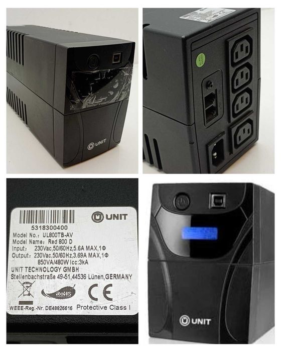 Джерело блок безперебійного живлення Unit Lin 800VA Red 800 D (Б/У)