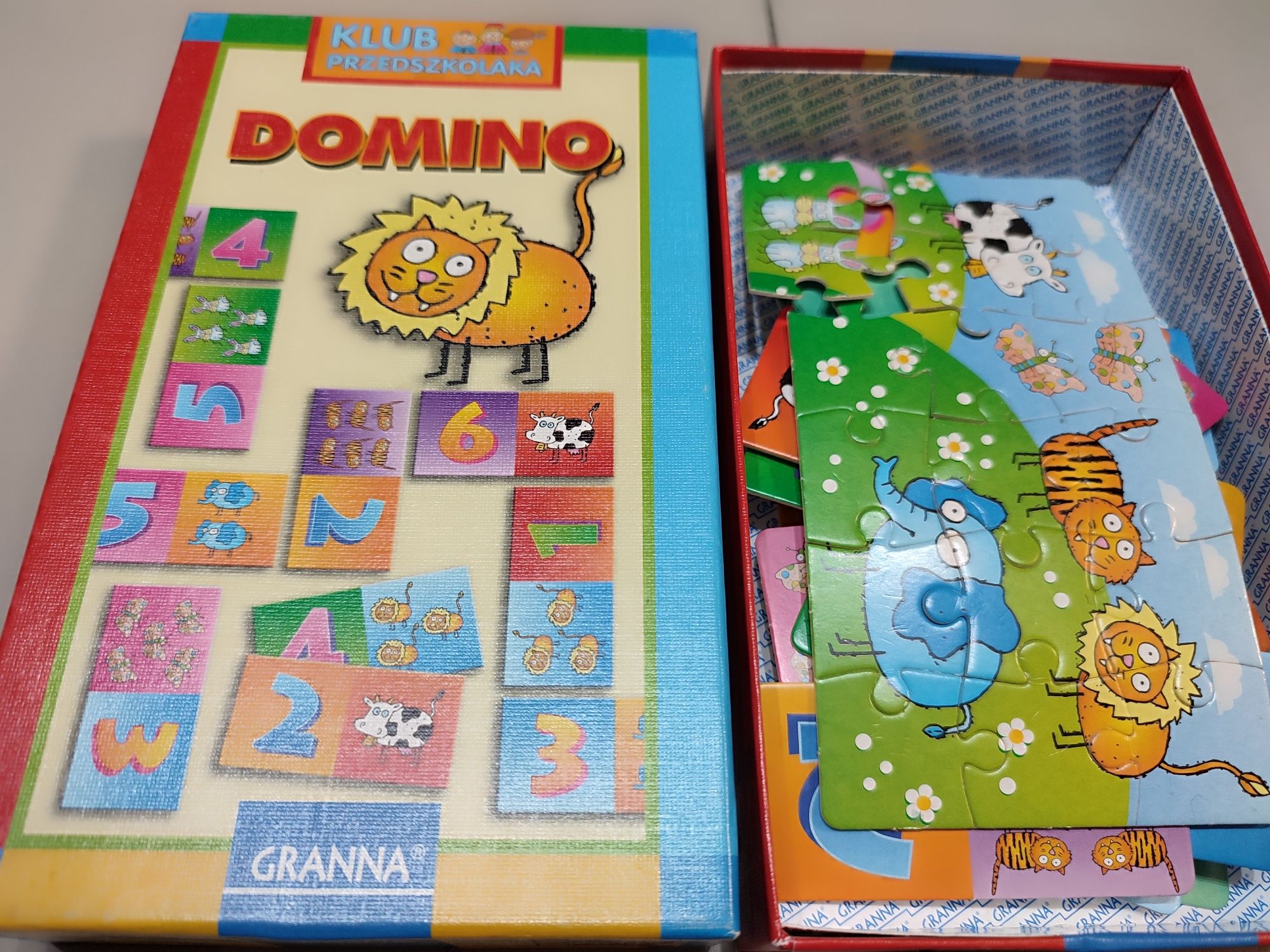 Domino + puzzle Granna liczby cyfry gra edukacyjna