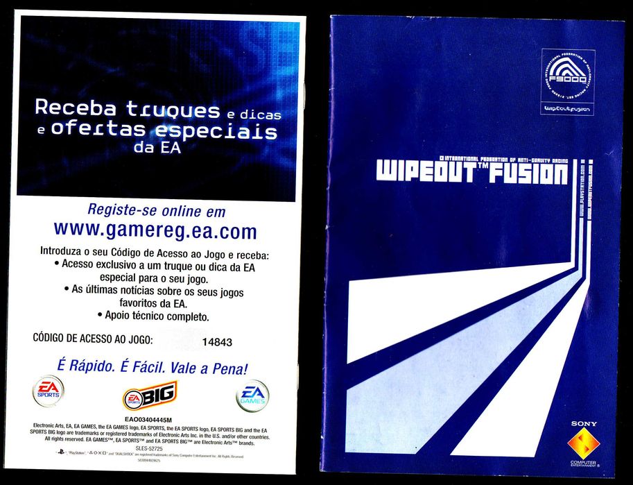5 manuais jogos Playstation 2 - NFS Burnout Speed Kings Wipeout etc