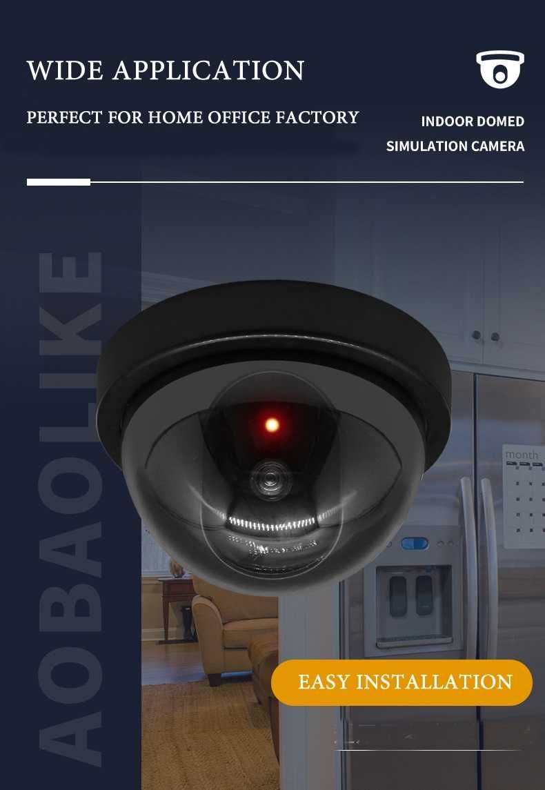 Câmara Segurança Vigilância Falsa CCTV LED Doméstica a Pilhas