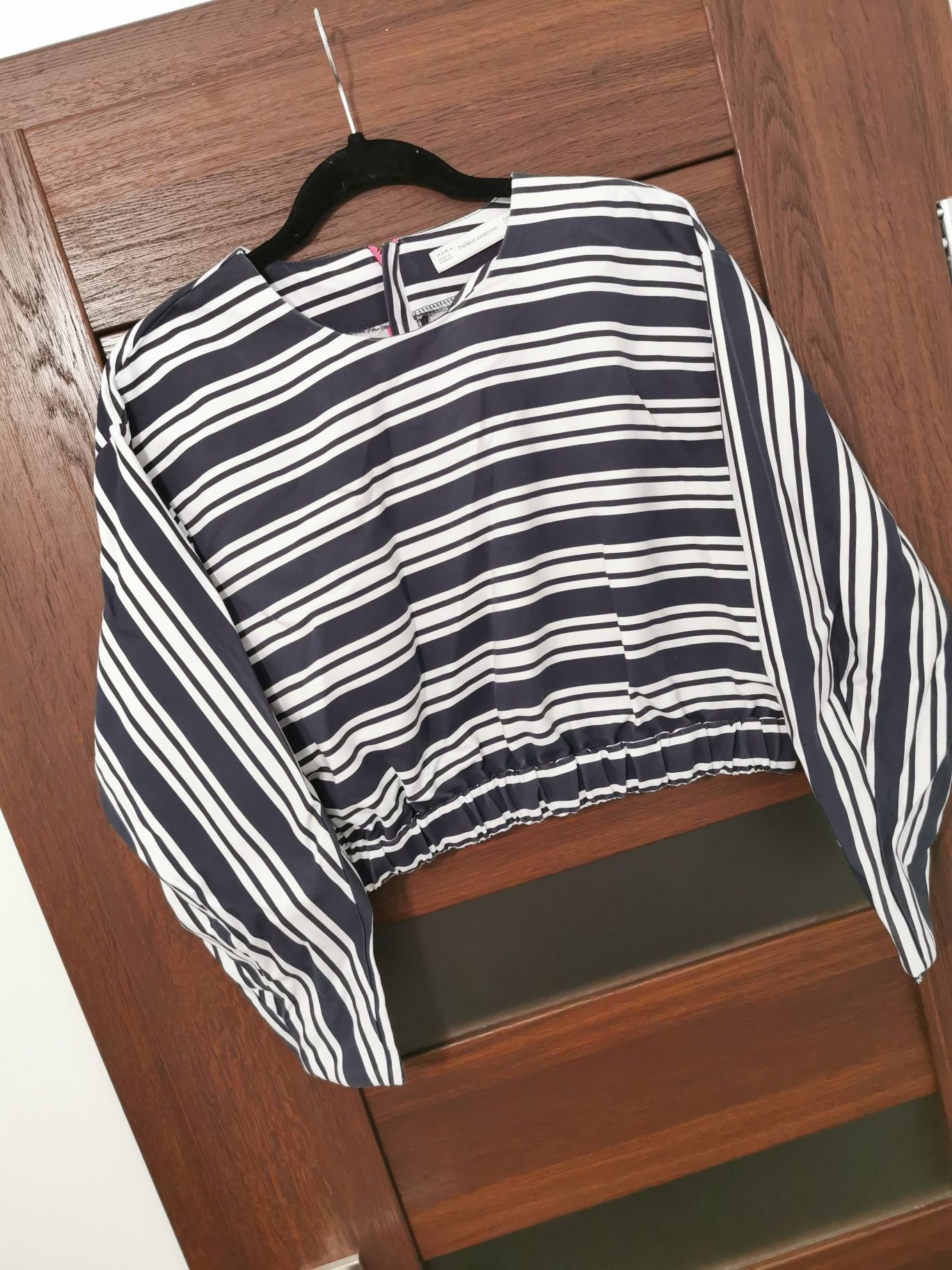 Bluzka Zara krótka bluza bluzeczka z długim rękawem L 40