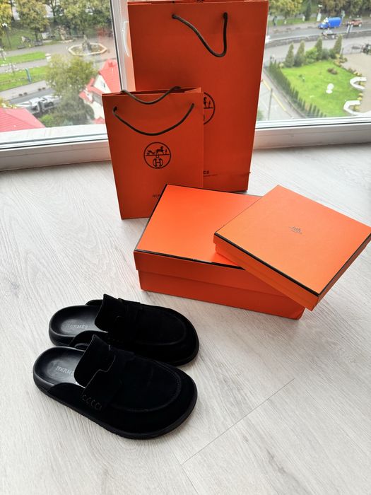 Мюли замшевые Hermes