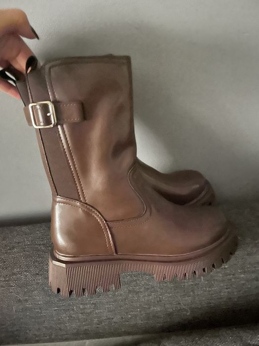 Czekoladowe botki brązowe 37