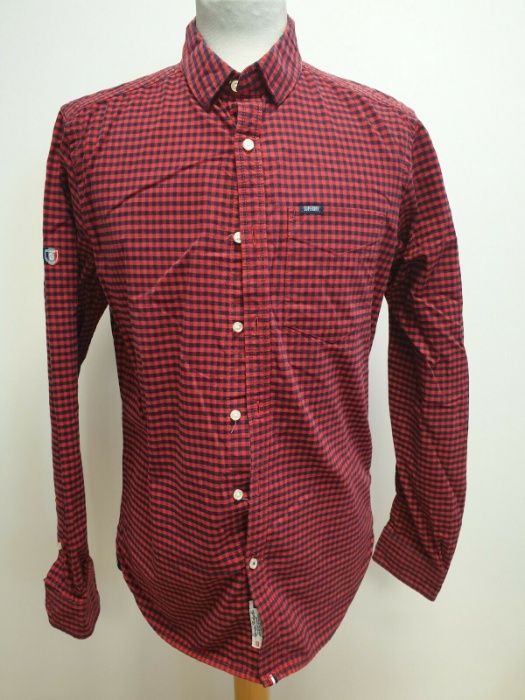 Camisa Superdry Tailored Oxford Red Blue L 52