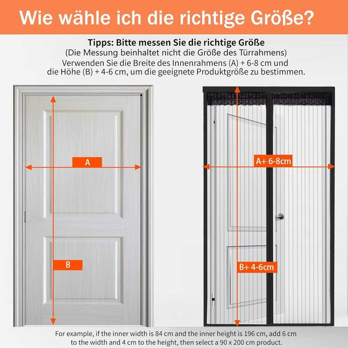 Diker Moskitiera magnetyczna na drzwi 150 x 210 cm biała