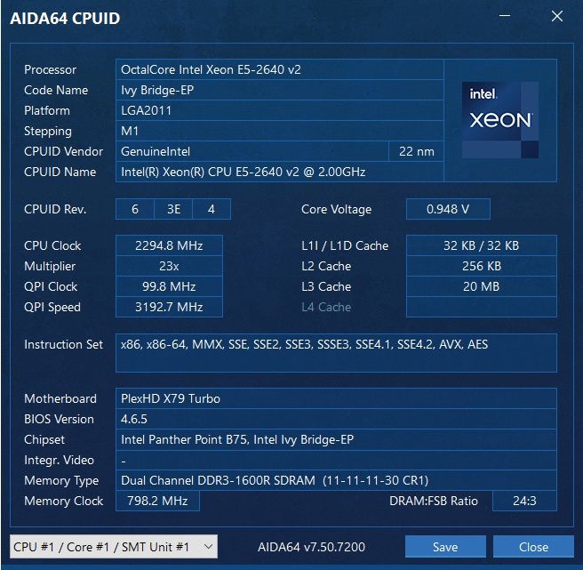 Процессор Xeon e5 2640 v2