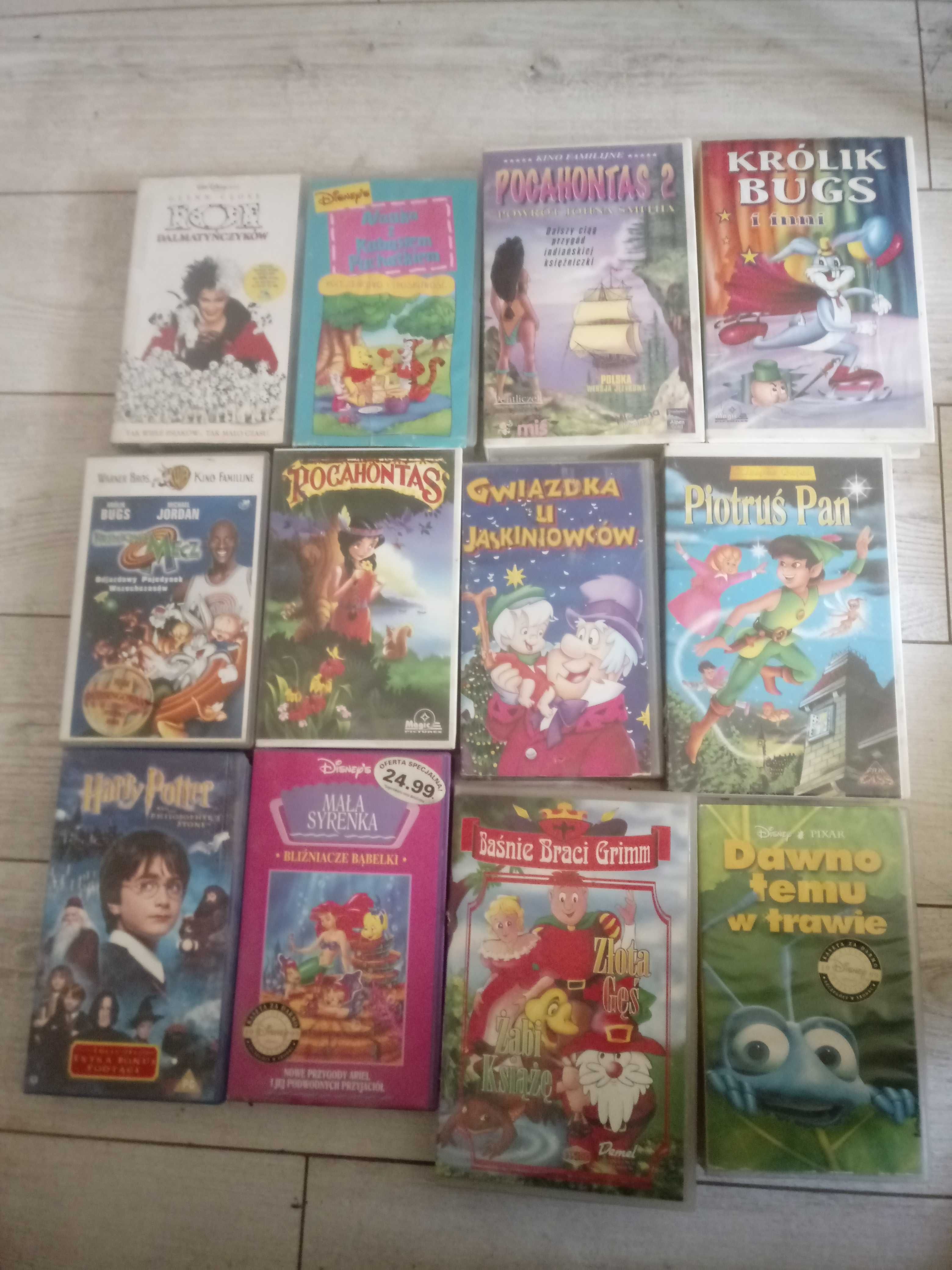 Stare bajki na VHS - 13 sztuk + gratis