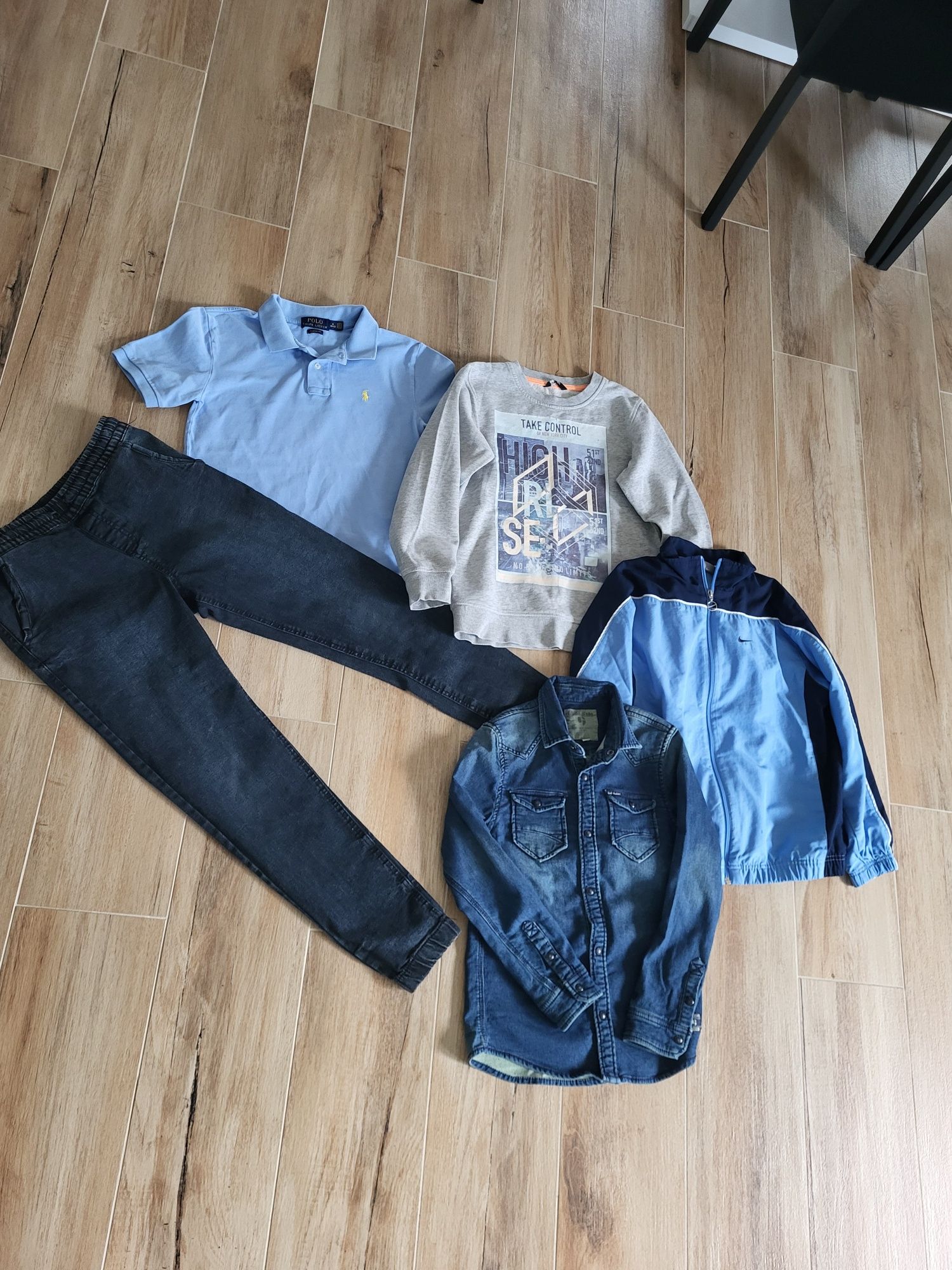 Zestaw ubran dla chłopca 146-152 spodnie bluzy koszula bluzka