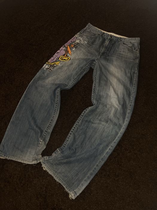 Широкі джинси Ecko Unltd з графити принт Вінтажні джинси baggy fit y2k