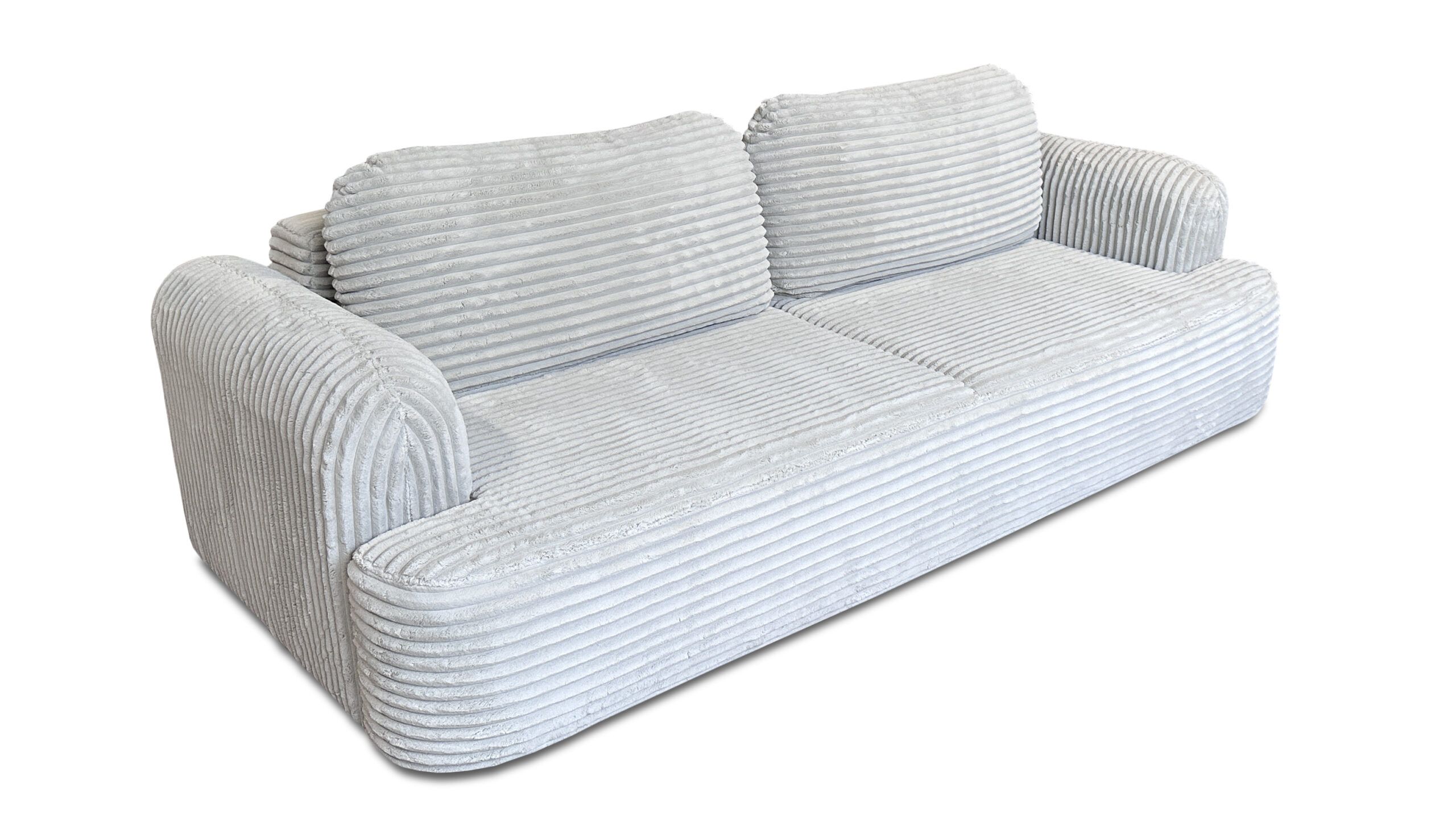 Sofa rozkładana kanapa Limba 250 x 108 cm tkanina styl skandynawski