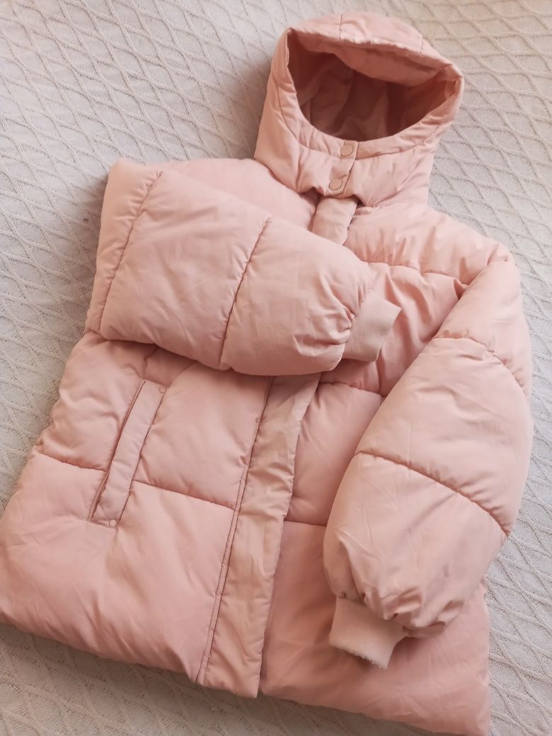 Owersizowa różowa kurtka NEXT płaszcz pikowany 14-16l 164r