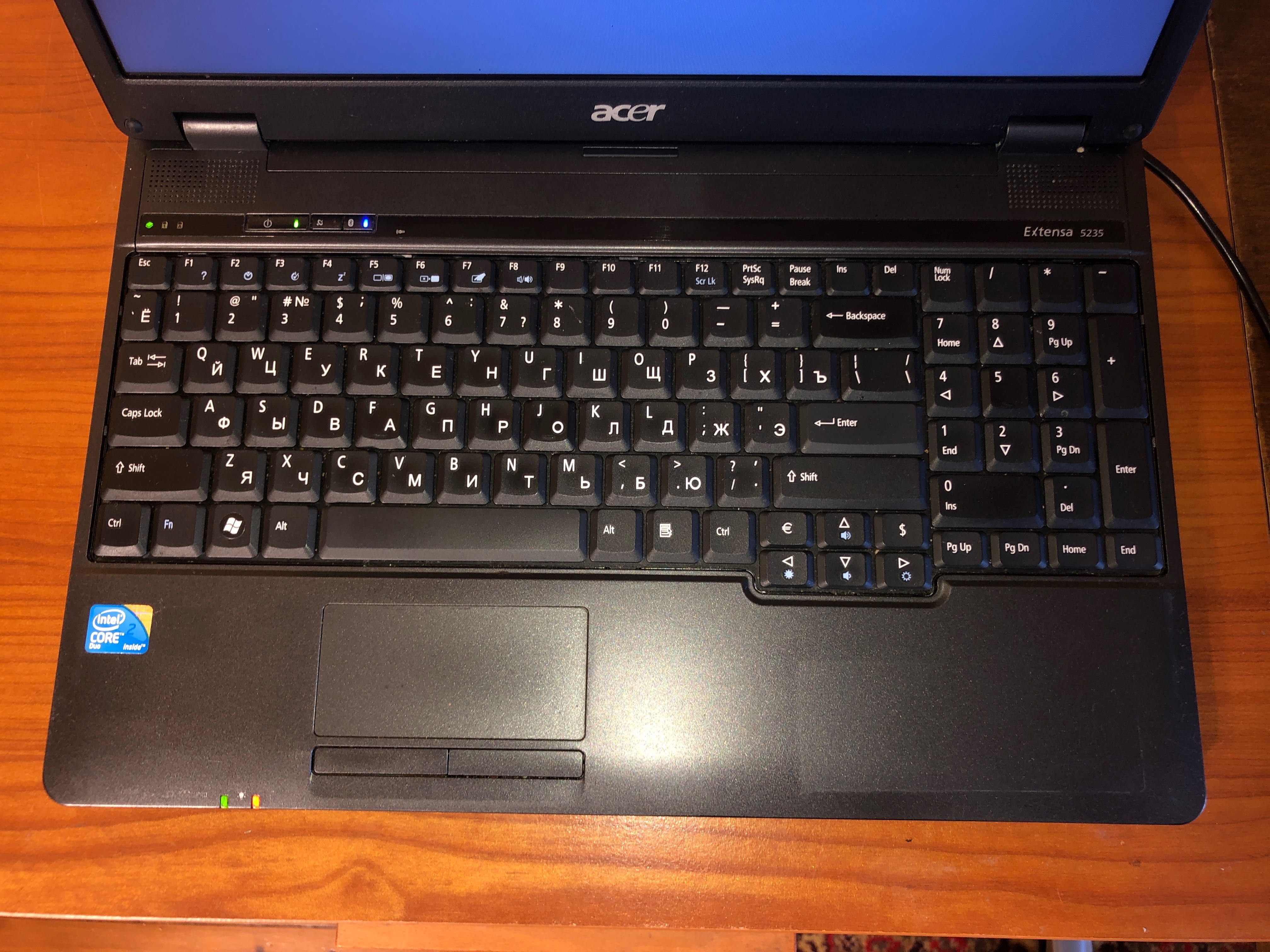 ноутбук Acer EX 5235 C2D T6400/3gb DDR3/ 160gb/Intel