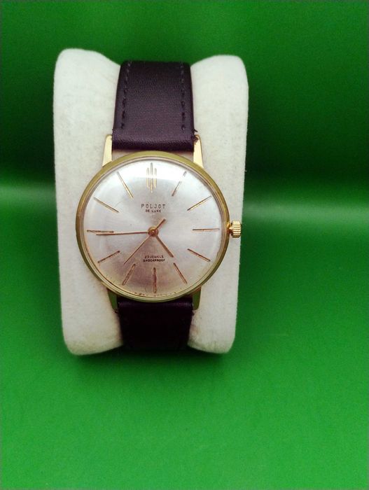 Poljot De Luxe męski garniturowy zegarek mechaniczny Au 20