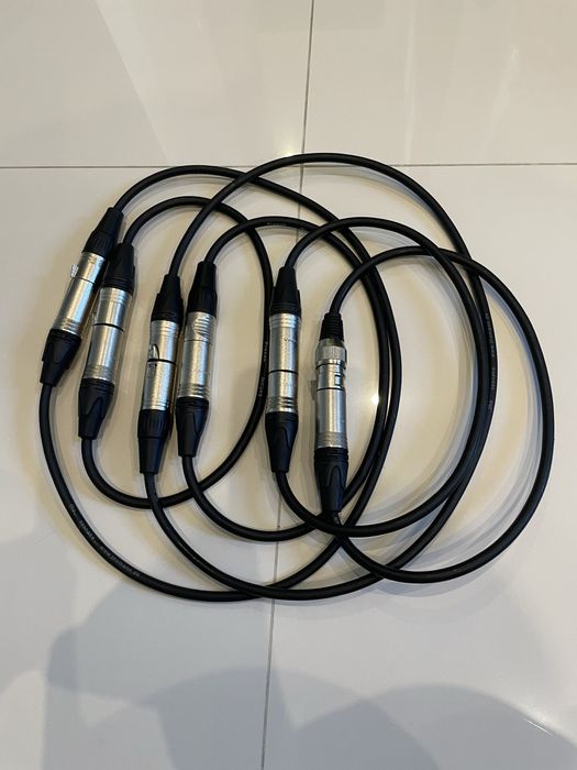 Cabos Xkr fichas Neutrik Pequenos e Grandes