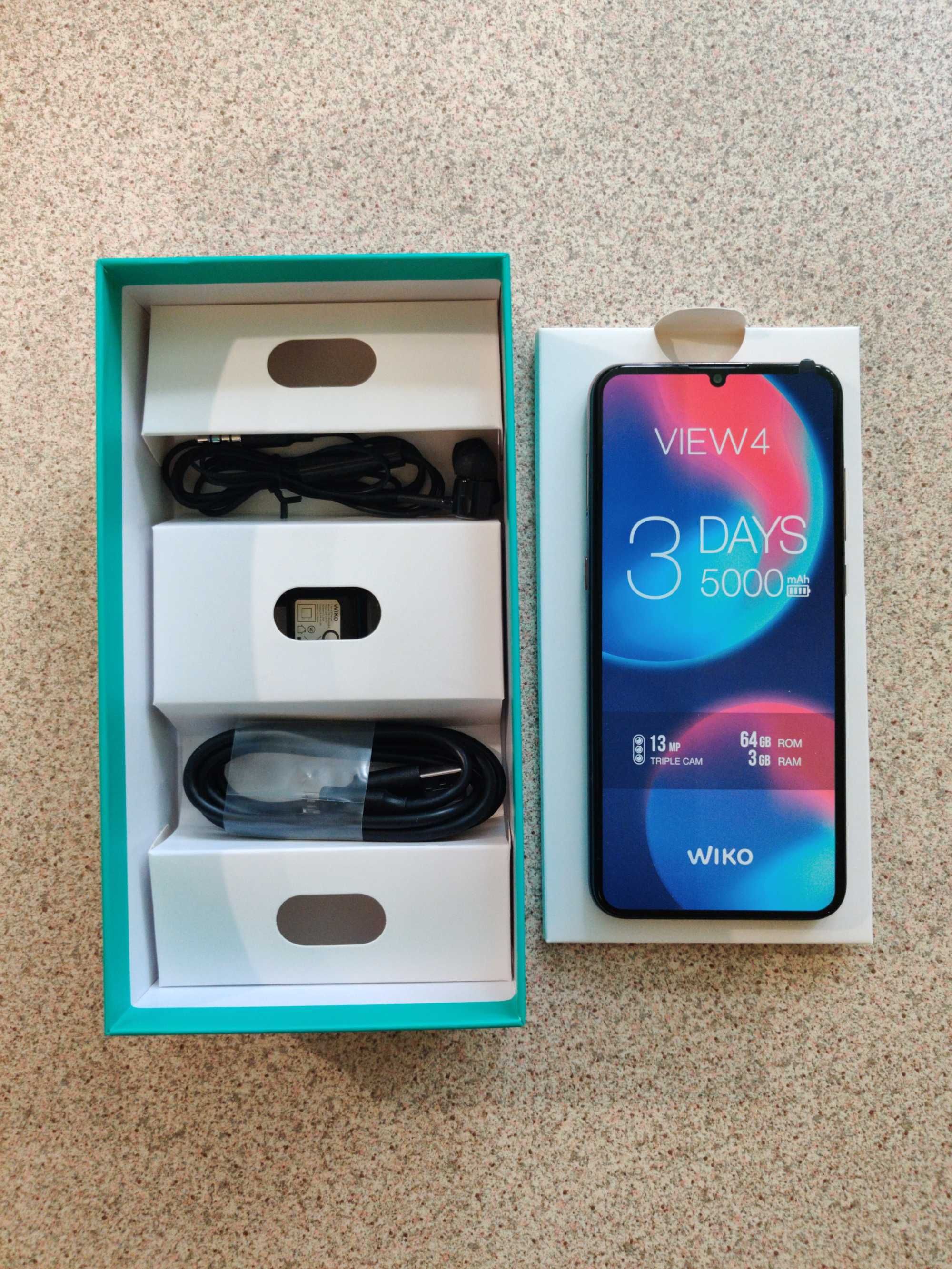 Wiko View 4 3/64GB Blue 5000 mAh EU. Гарантия