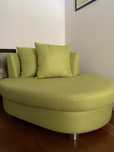 Chaise Longue com duas almofadas. Tecido linho