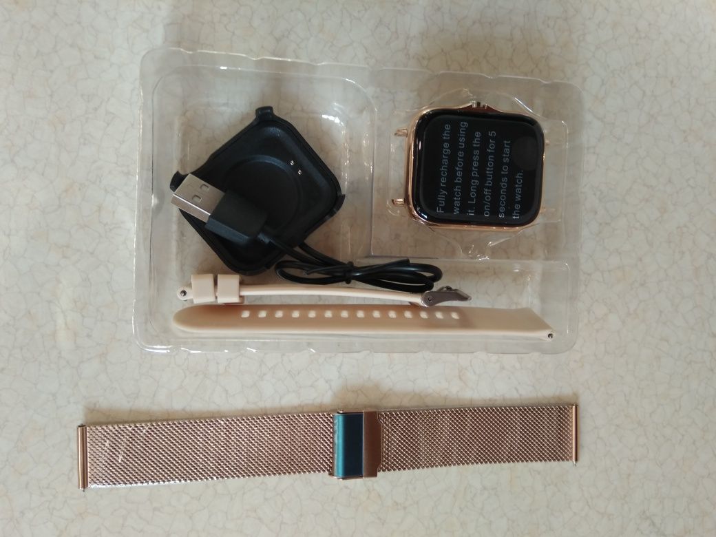 Smartwatch Zegarek Wodoodporny 2 Paski Fit Sport