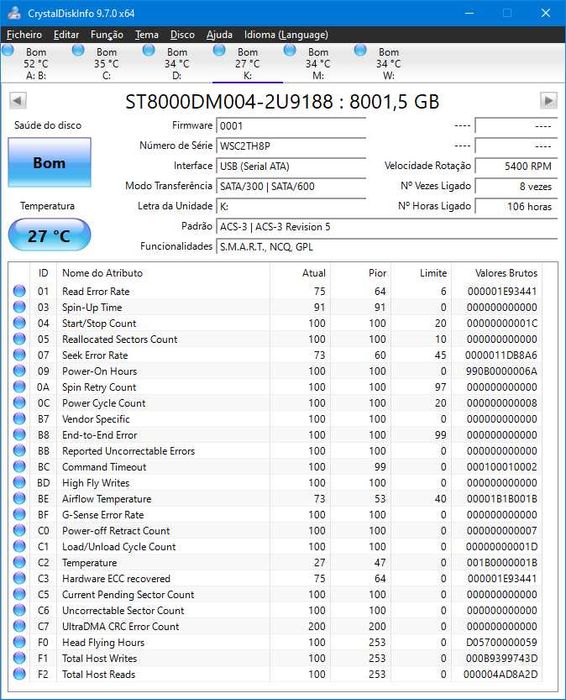 Disco Seagate Barracuda 8TB 5400rpm 256MB SATA III c/factura