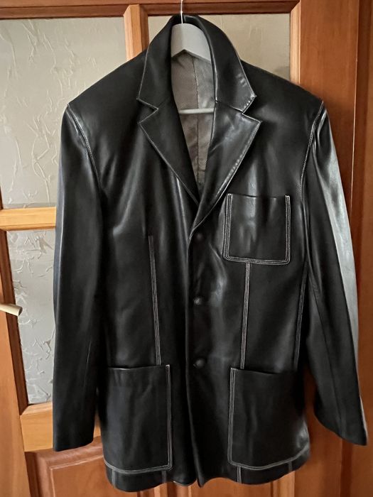 Пиджак кожаный
