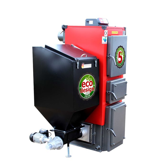 KOTŁY 14 kW Kocioł z PODAJNIKIEM Piec na EKOGROSZEK Klasa 5 Ecodesign