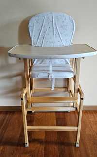 Krzesełko do karmienia z regulowanym blatem, 2w1 stolik + krzesełko