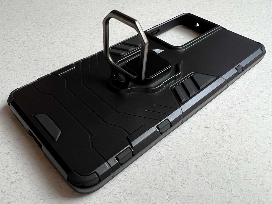 Samsung Galaxy S21 Ultra чохол Iron Grip підставка чорний пластик