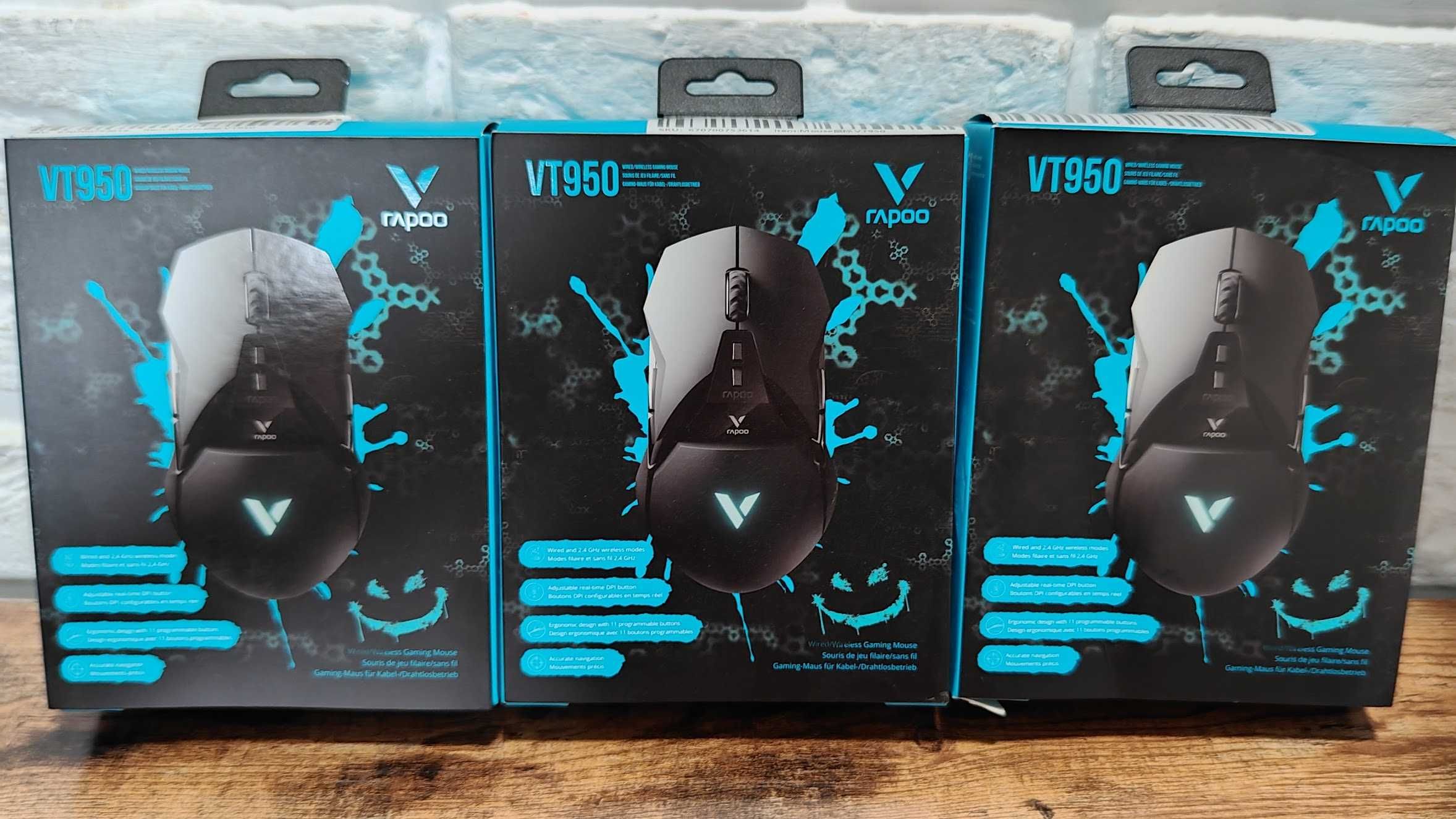 Rapoo VT950 бездротова ігрова мишка з екраном 16000DPI RGB 11 кнопок