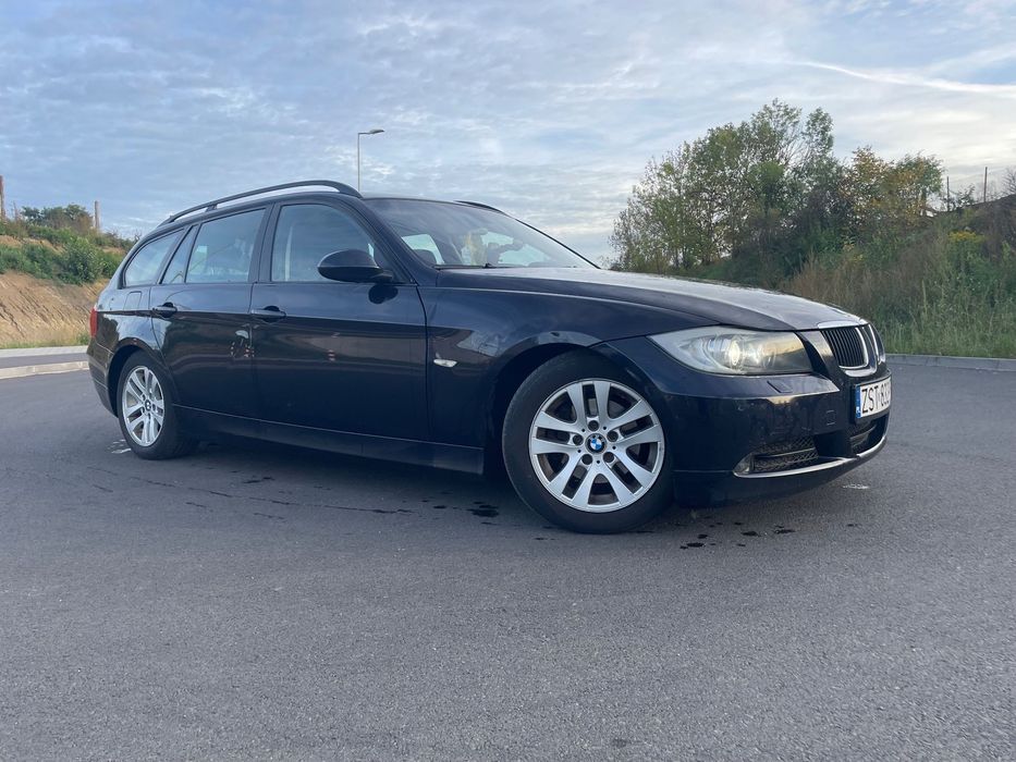 BMW Seria 3 BMW E91 • 2007 • 2.0D 163 KM • M47 • Granatowy • Komplet nowych zimówe