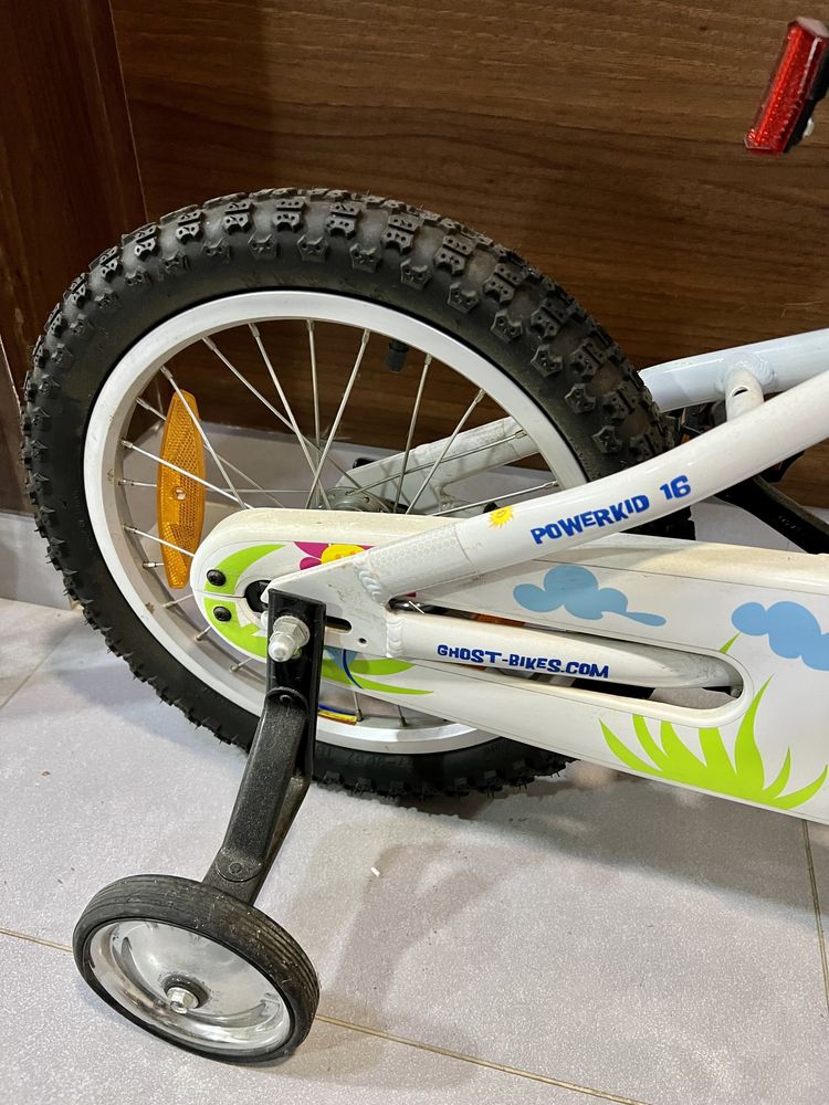 Дитячий велосипед для 4-8 років Ghost POWERKID 16" білий