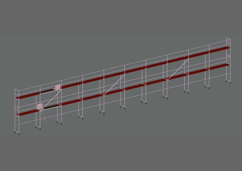 Rusztowanie SP70 pletak 200 m2  30x6,5m