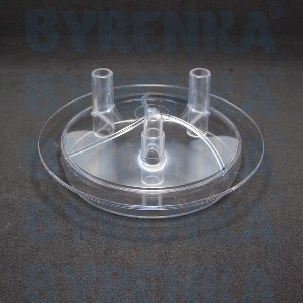Кришка доїльного відра прозора 3 виходи (без прокладки)