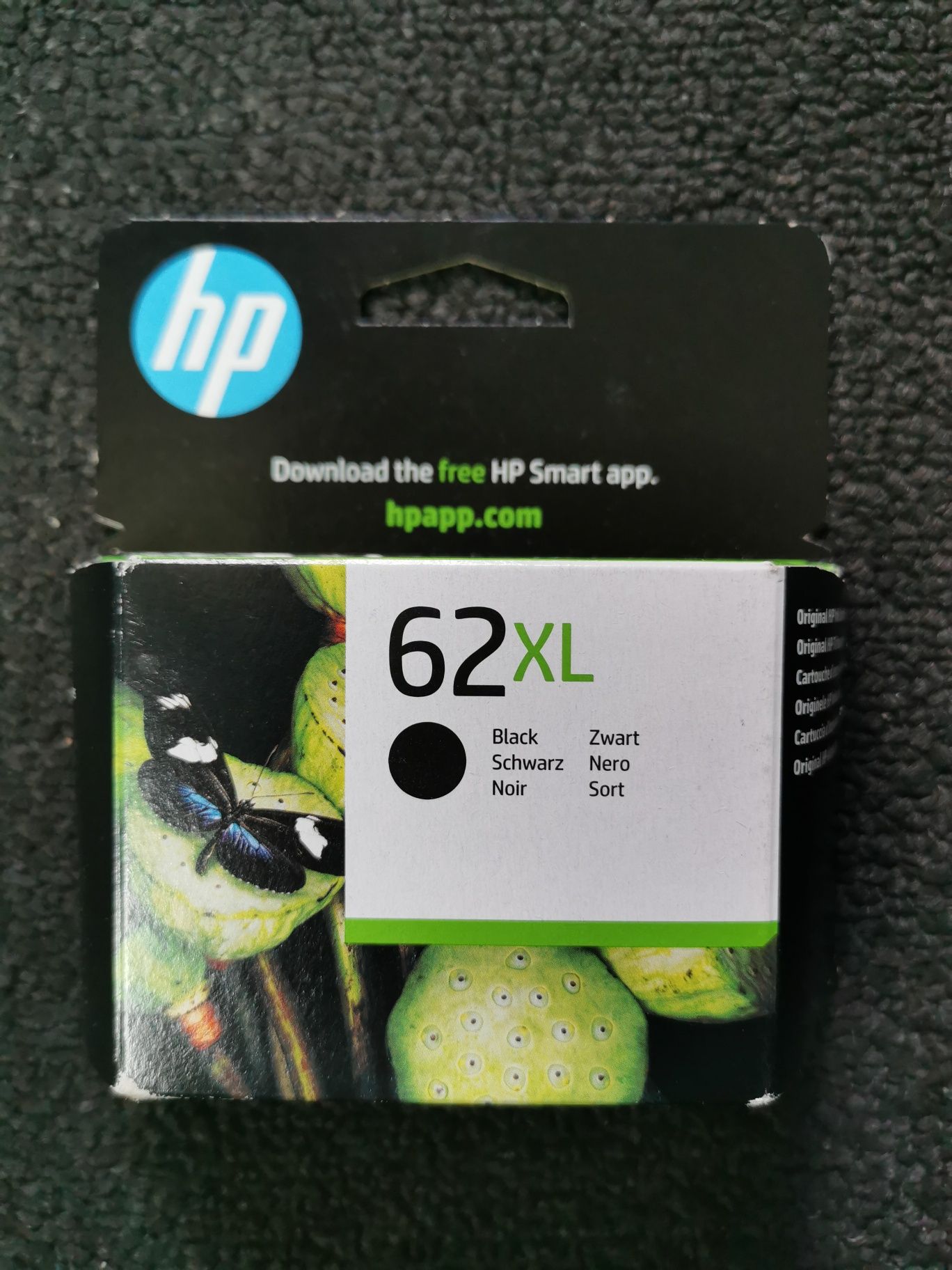 Oryginalny tusz czarny do drukarki HP numer 62 XL z Niemiec