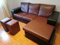 Sofa de 3 lugares com chaise longue