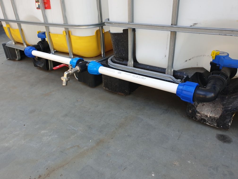 Zawór, kran, Połączenie zbiorników IBC, 1000l, mauser,