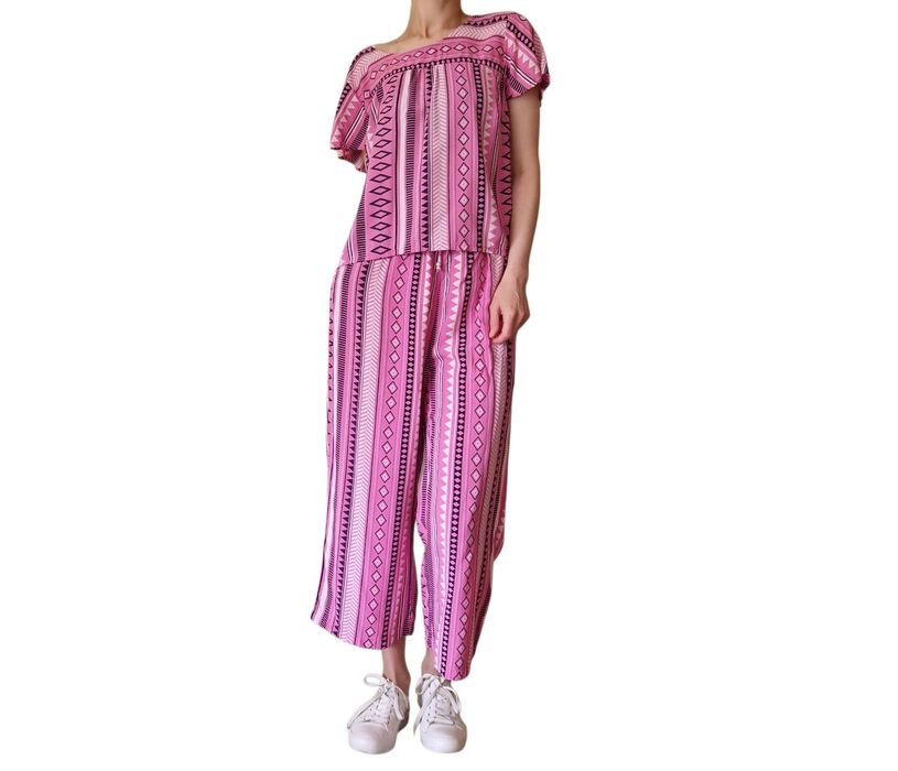 Letnie komplet dwuczęściowy zestaw spodnie + bluzka