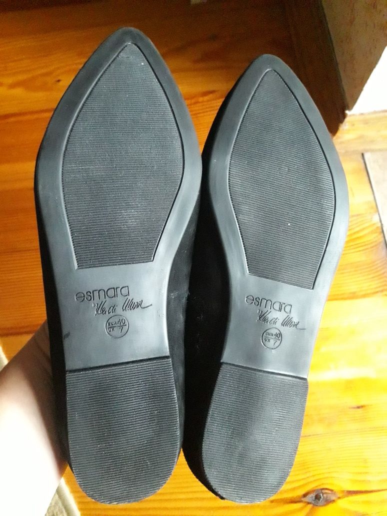 Шкіряні замшеві туфлі лоуфери мокасины мокасіни Esmara Heidi Klum