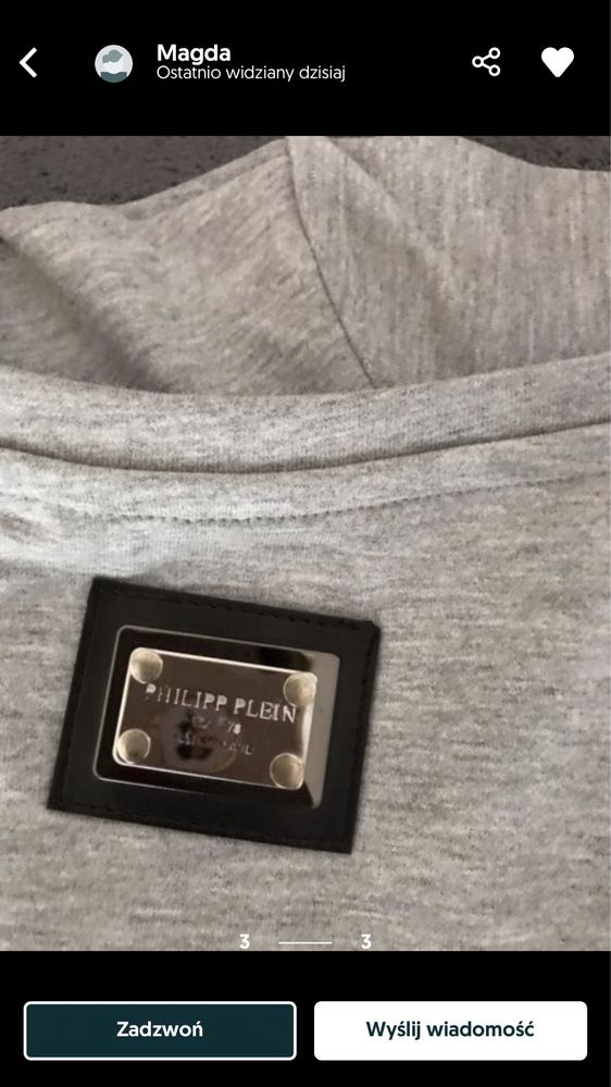 Philipp Plein damski T-shirt bluzka podkoszulek S
